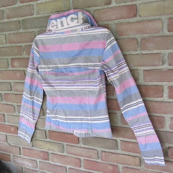 Bench. BBQ Stripe Active Jacket Womens XS Colorful Hidden Hood Outdoors Light - Picture 14 of 16